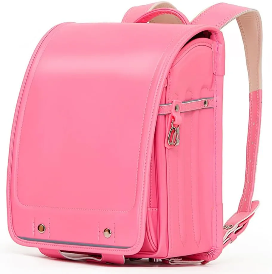 PU Leather Backpacks Durable, Lightweight Bookbag with Automatic Lock Travel Backpacks,Blue,26 * 16 * 36cm (Pink 26 * 16 * 36cm)