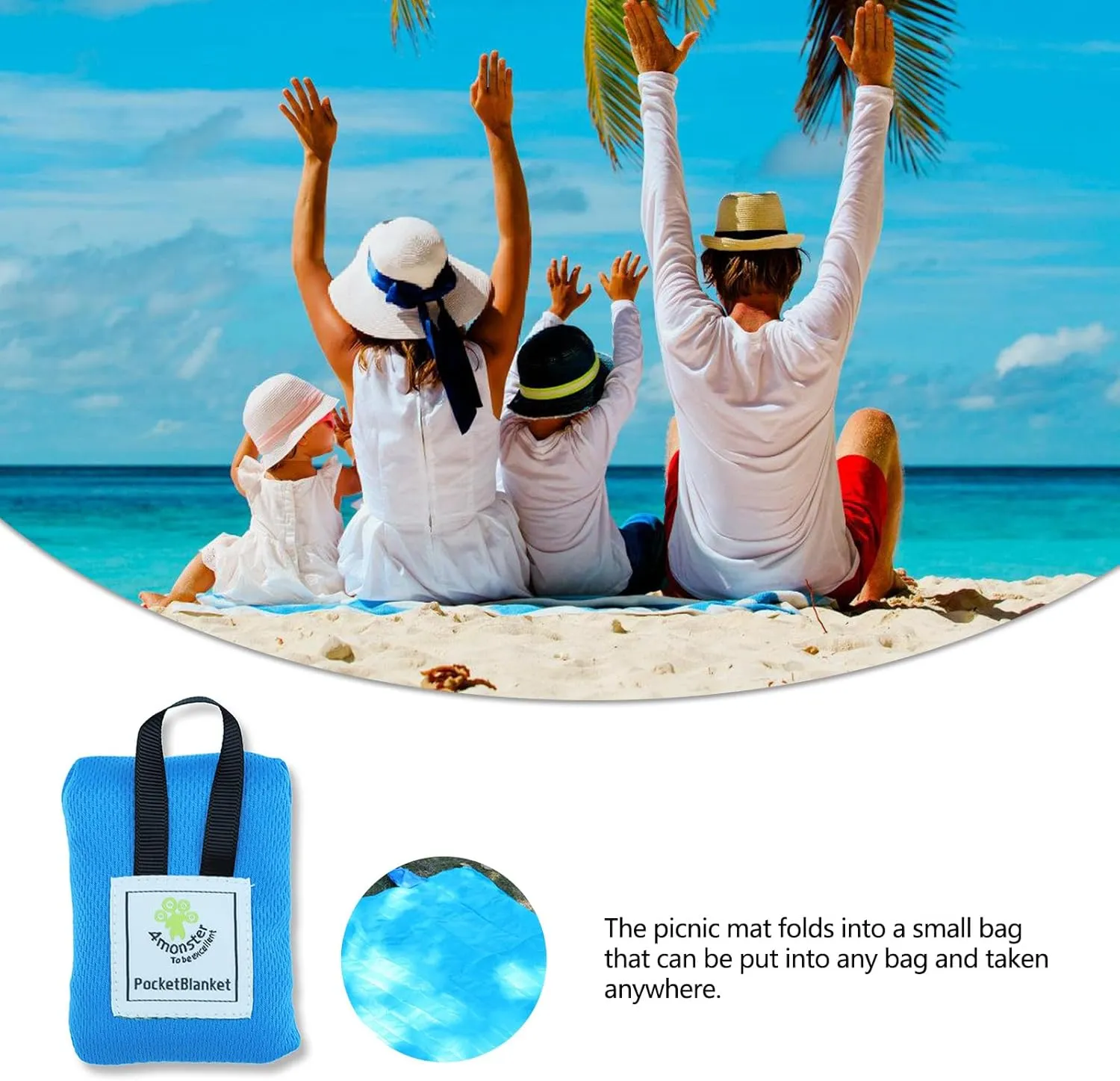 Quick Drying Beach Blanket Thicken Tent Outdoor Picnics Mat Sand Beach Mat for Travel and Outdoor Activity