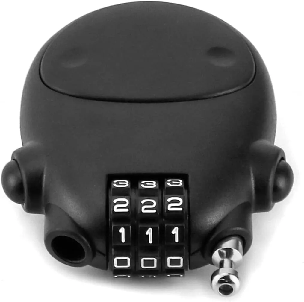 QWORK Retractable Cable Lock, 4 Pack Security Password Lock Steel Cable Luggage Locks