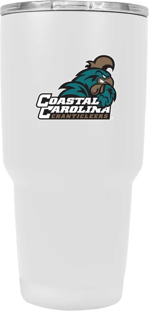 R and R Imports Coastal Carolina University 24 oz Insulated Stainless Steel Tumbler Officially Licensed Collegiate Product (White)
