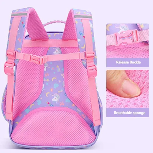 Rainbow Blossom School Backpack - Stylish, Durable & Waterproof Backpack