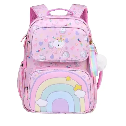 Rainbow Blossom School Backpack - Stylish, Durable & Waterproof Backpack