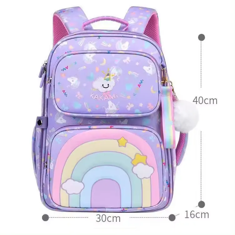 Rainbow Blossom School Backpack - Stylish, Durable & Waterproof Backpack