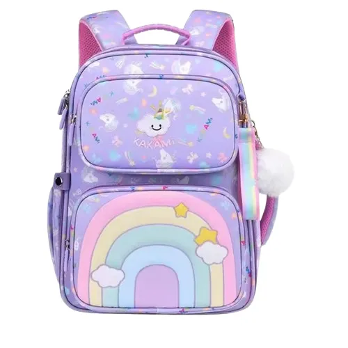Rainbow Blossom School Backpack - Stylish, Durable & Waterproof Backpack
