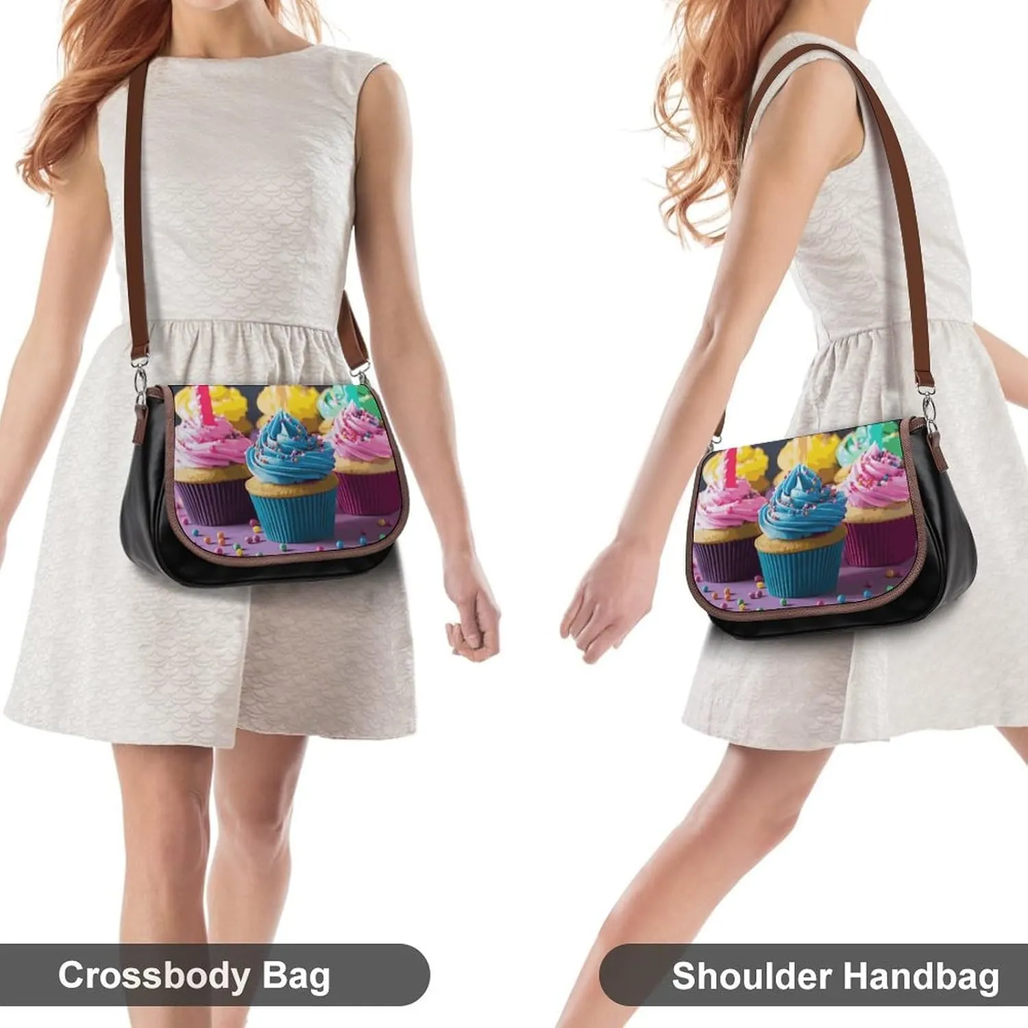 Rainbow Color Plaid-png Crossbody Bags for Women Travel Shoulder Bag Small Leather Cross Body Handbags