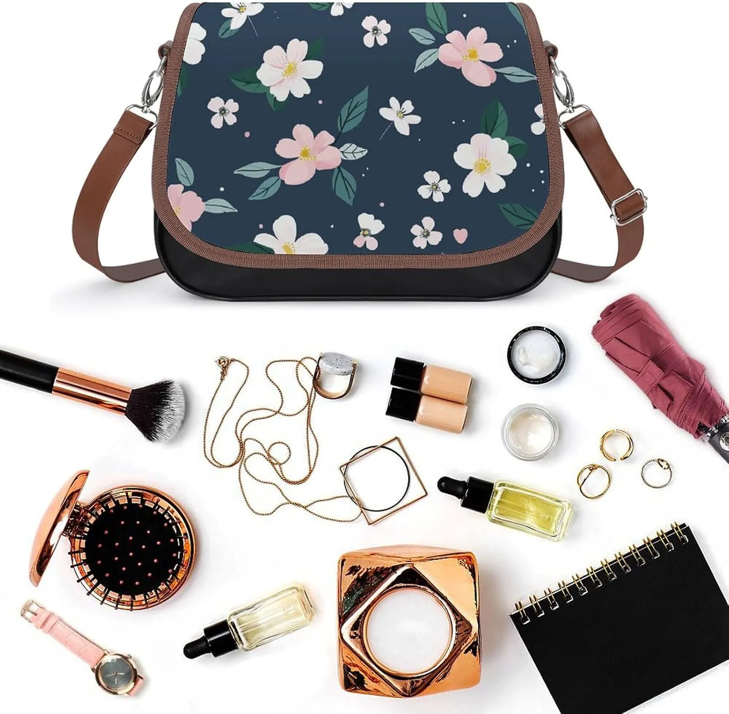 Rainbow Color Plaid-png Crossbody Bags for Women Travel Shoulder Bag Small Leather Cross Body Handbags