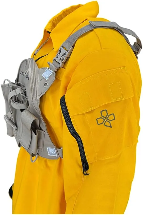 RCP-1 Pro Radio Chest Harness for 2 Way Radio & Electronics | Search and Rescue, Ski Patrol, Emergency Response - Desert Tan