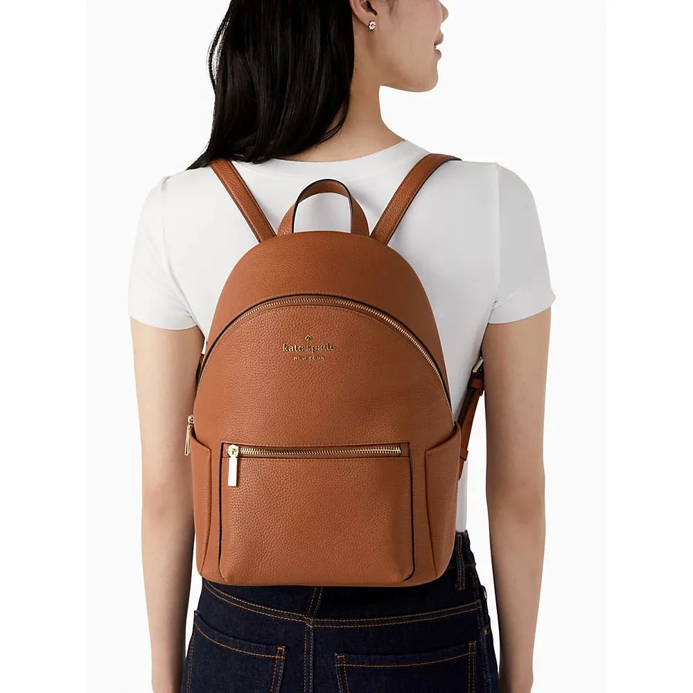 [READY STOCK MY] Kate Spade Leila Medium Dome Backpack in Warm Ginger (K8155)