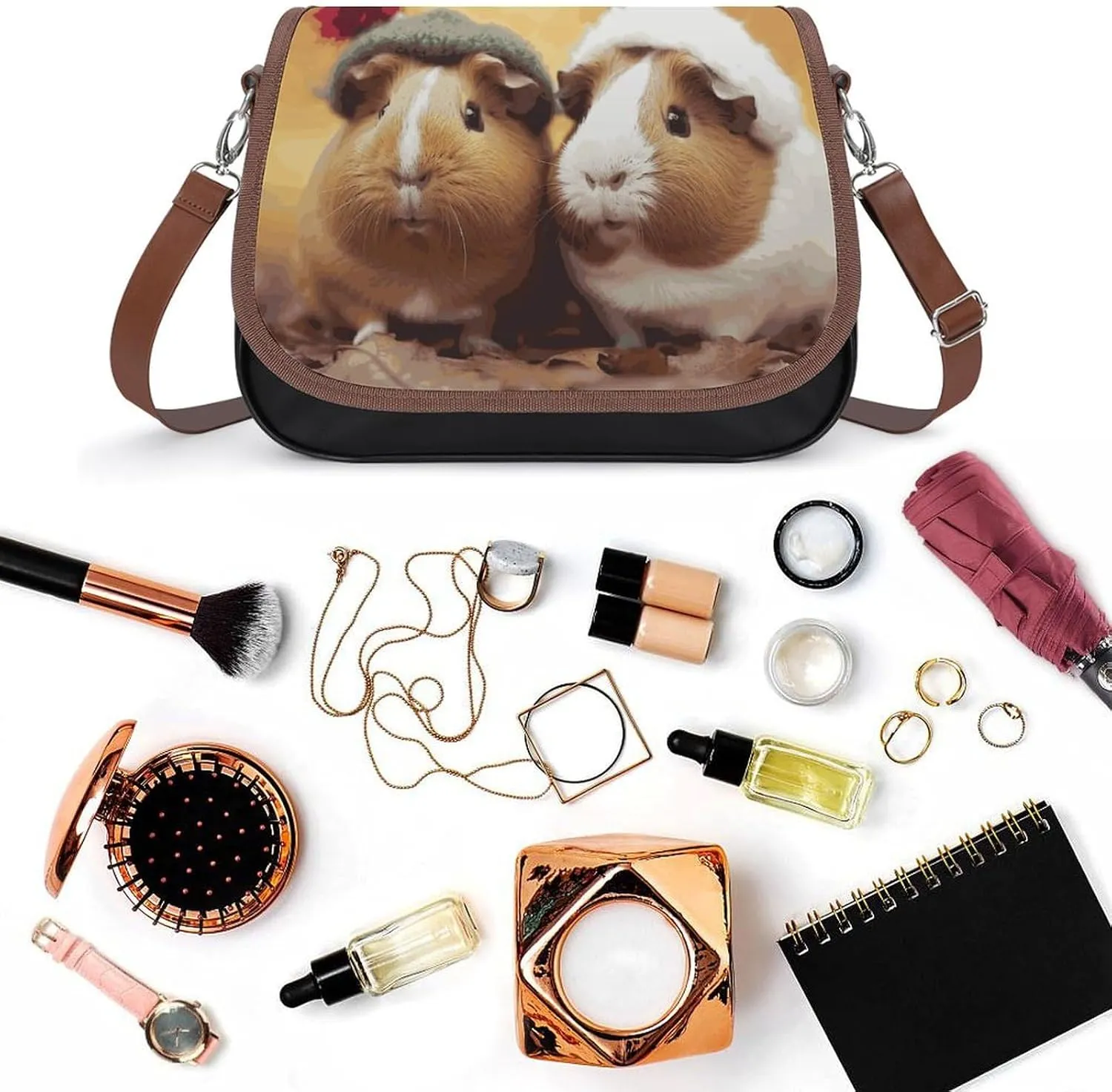 Red And Yellow Style Crossbody Bags for Women Travel Shoulder Bag Small Leather Cross Body Handbags