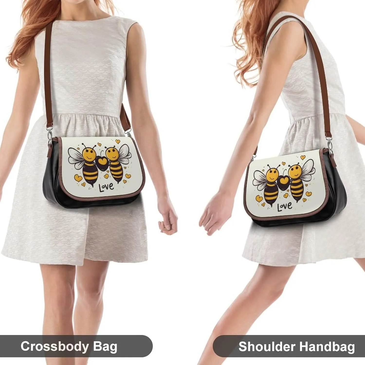 Red And Yellow Style Crossbody Bags for Women Travel Shoulder Bag Small Leather Cross Body Handbags