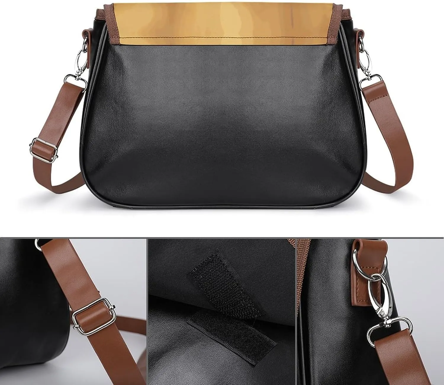 Red And Yellow Style Crossbody Bags for Women Travel Shoulder Bag Small Leather Cross Body Handbags