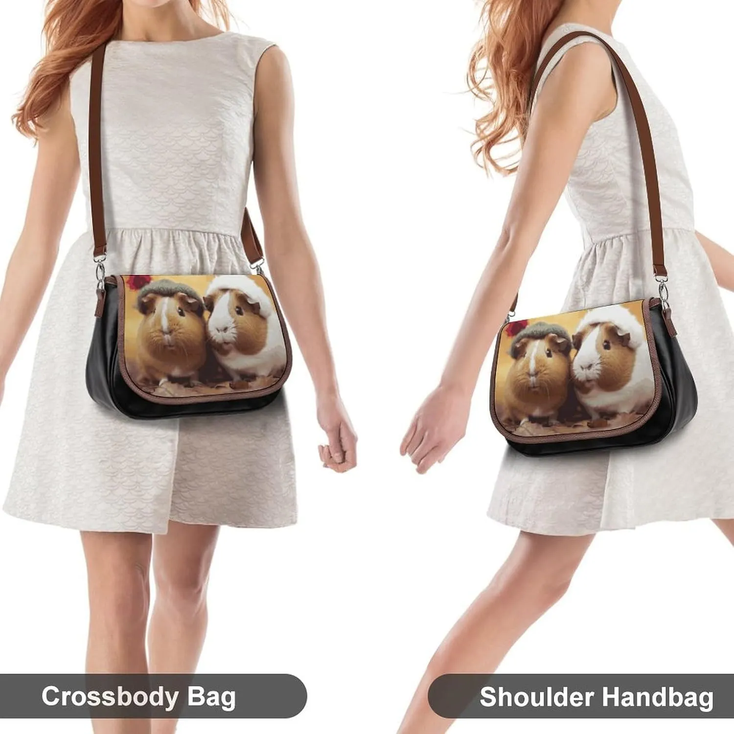 Red And Yellow Style Crossbody Bags for Women Travel Shoulder Bag Small Leather Cross Body Handbags