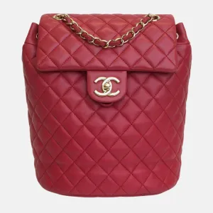 Red Leather Small Urban Spirit Backpacks