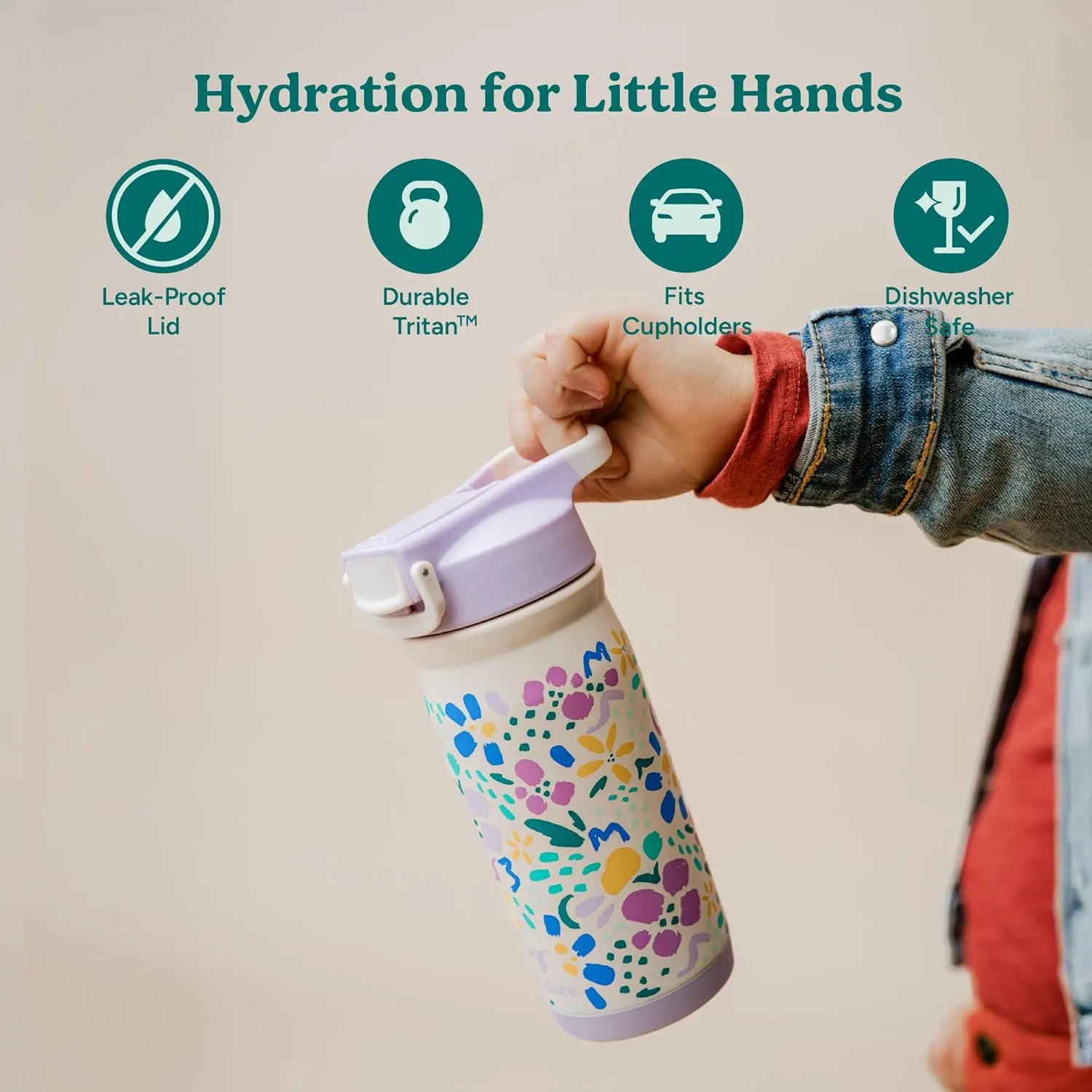 REDUCE 14 oz Hydrate Pro Stainless Steel Insulated Water Bottle - Flip Top Leak-Proof Lid, Dishwasher Safe, BPA-Free, Dual Wall Vacuum, Keeps Drinks Cold for 48 Hrs, Cup Holder Friendly - Galaxy