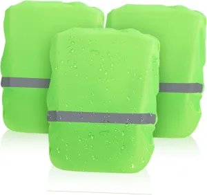 Reflective Backpack Rain Cover 3 Pack Water-Resistant Covers for Hiking School Travel Waterproof Shield