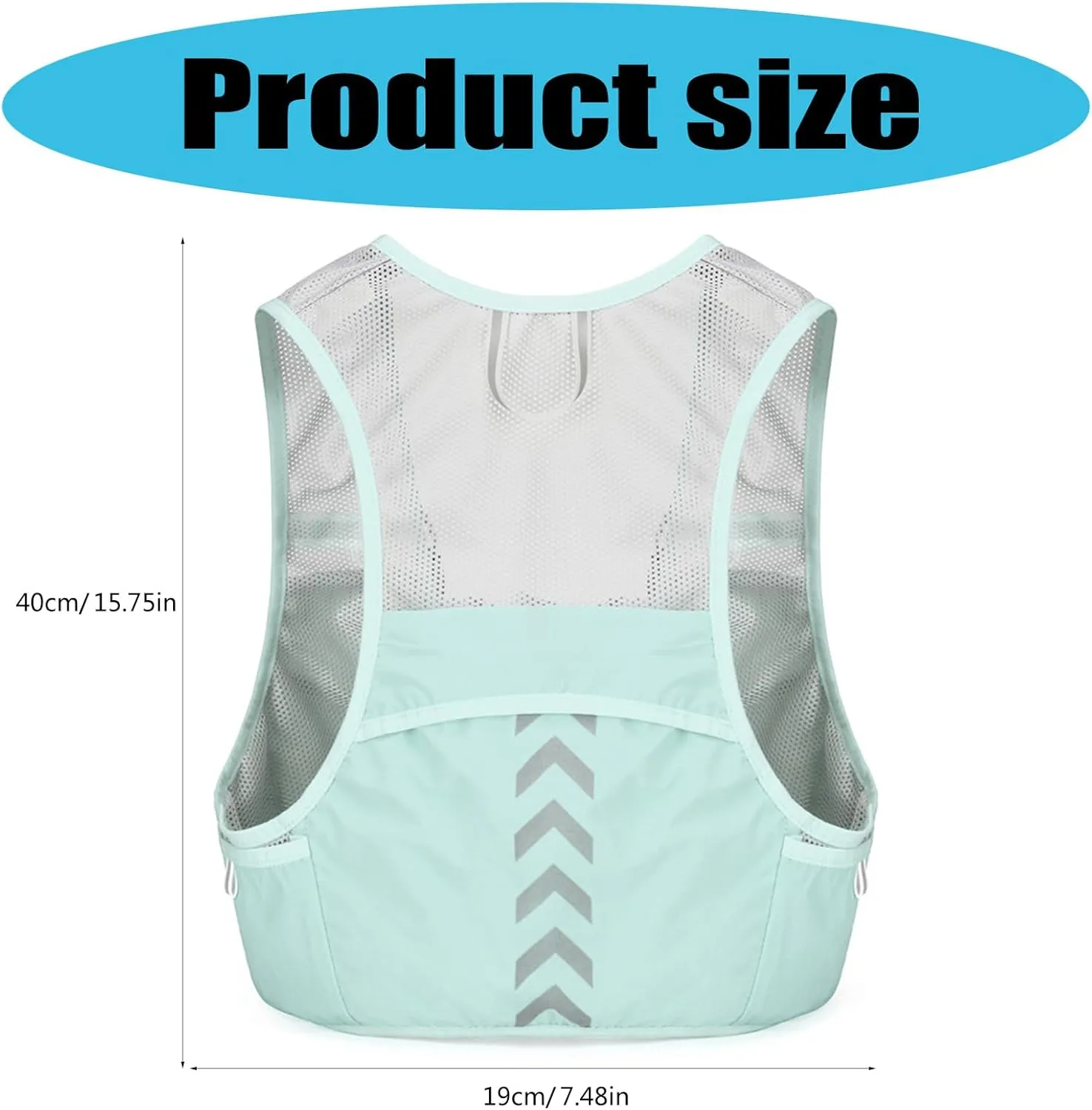 Reflective Running Vest Water Bladder Pack With Phone Holder Adjustable Light Weight Running Backpacks For Men Women