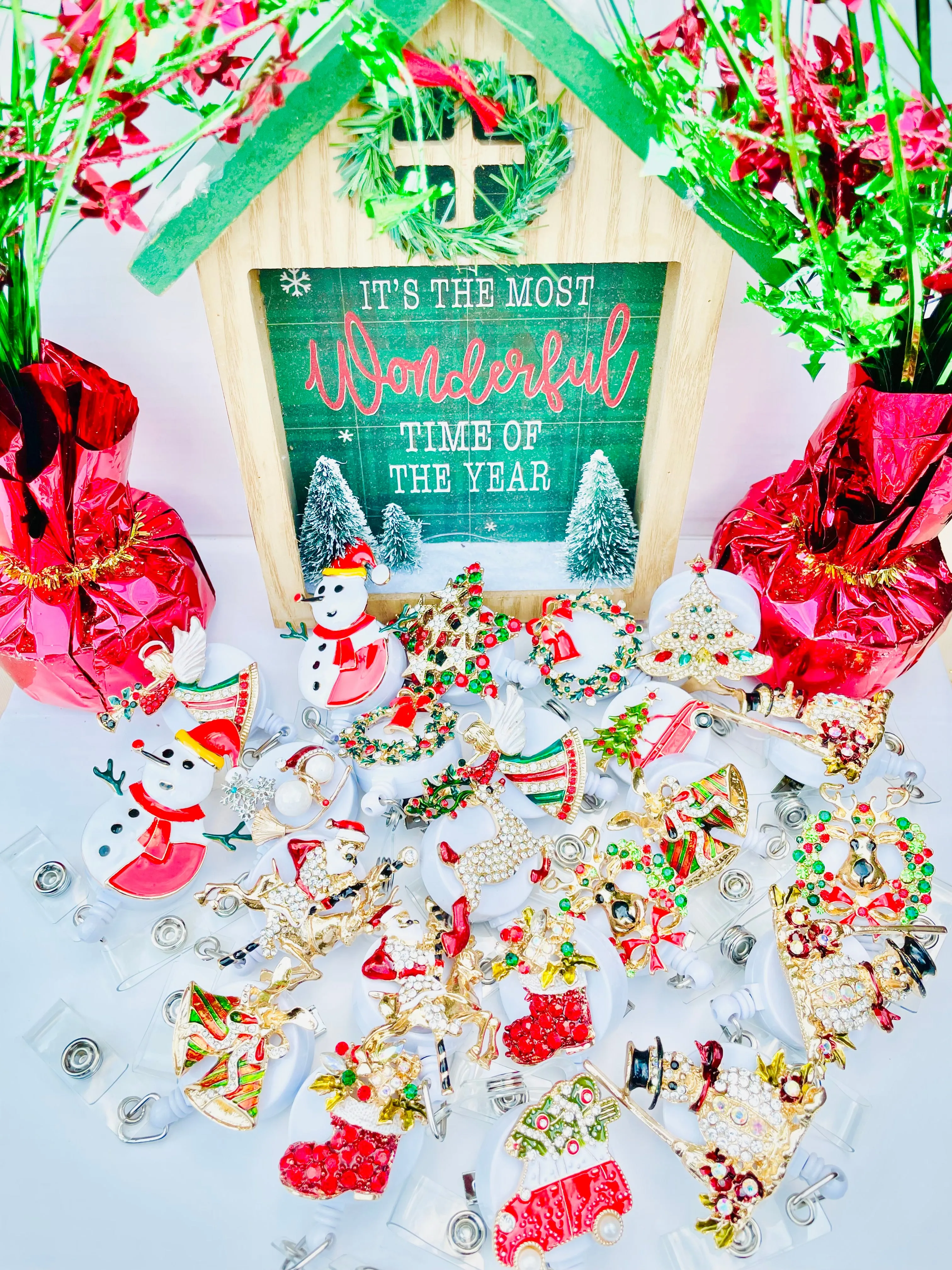 Reindeer Glam Badge Reel