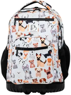 Rolling Trolley Backpacks | 38 L | Laptop Backpack | Multi-Pockets Convertible Aluminum Rod Luggage Bag for Office Travel (Puppy)