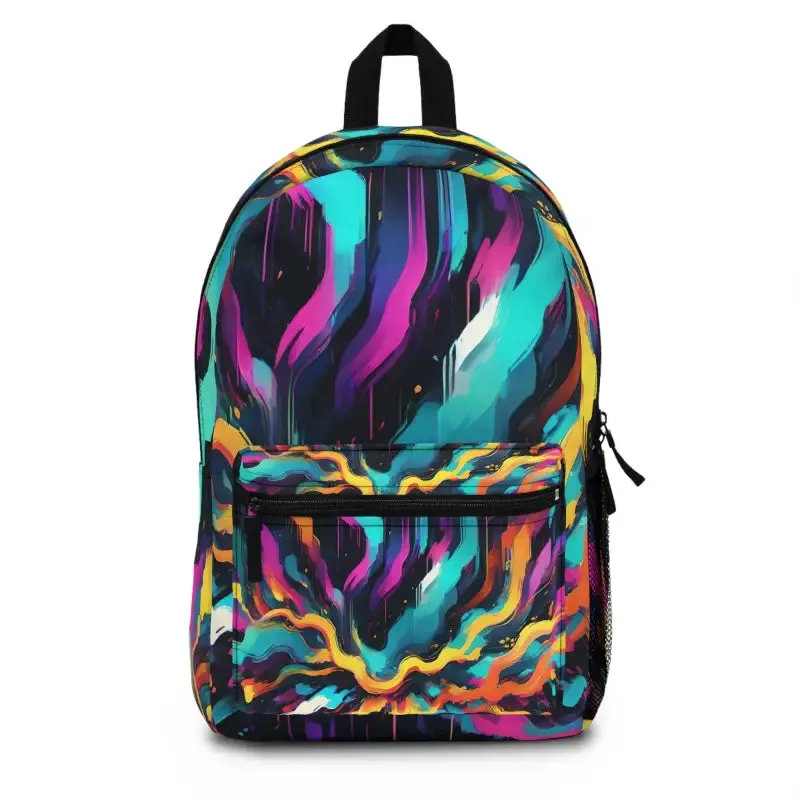 Roomy Digital Glitch Art Backpack that Turns Heads