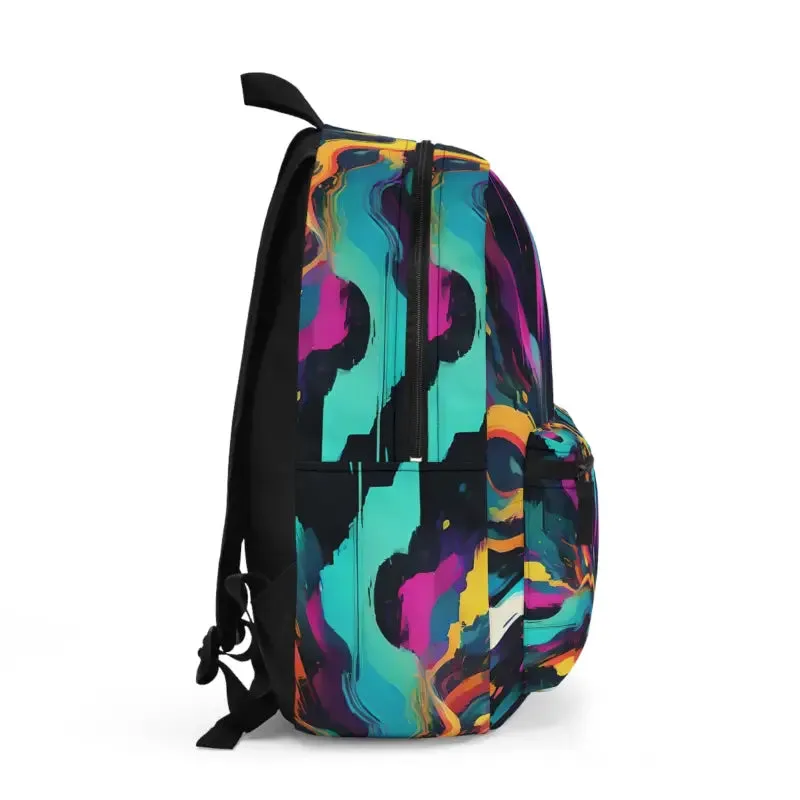 Roomy Digital Glitch Art Backpack that Turns Heads