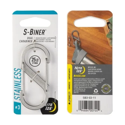 S-Biner® Stainless Steel Dual Carabiner - #3
