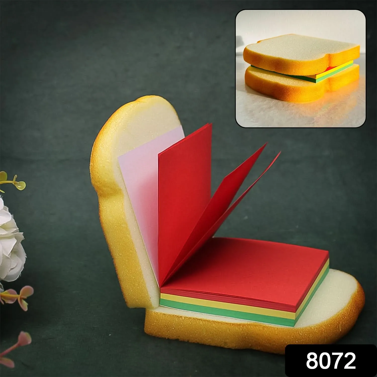 Sandwich-Shaped Sticky Notepad – Colorful & Quirky Mini Memo Pads