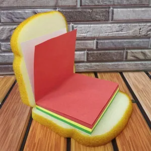 Sandwich-Shaped Sticky Notepad – Colorful & Quirky Mini Memo Pads