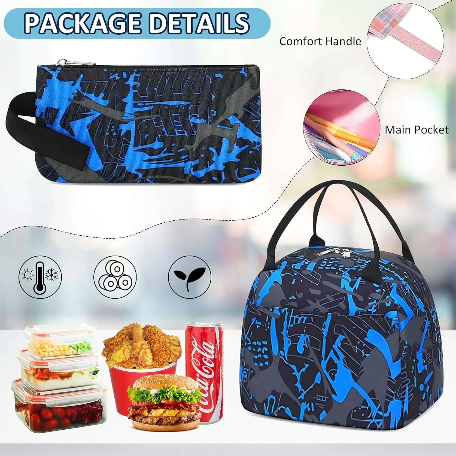 School Backpack for Boys - 4pcs American Football Boys Backpack with Lunch Box Set for Kids Teens Elementary Middle High School - 18" Large Capacity School Bookbag with Multiple Pockets