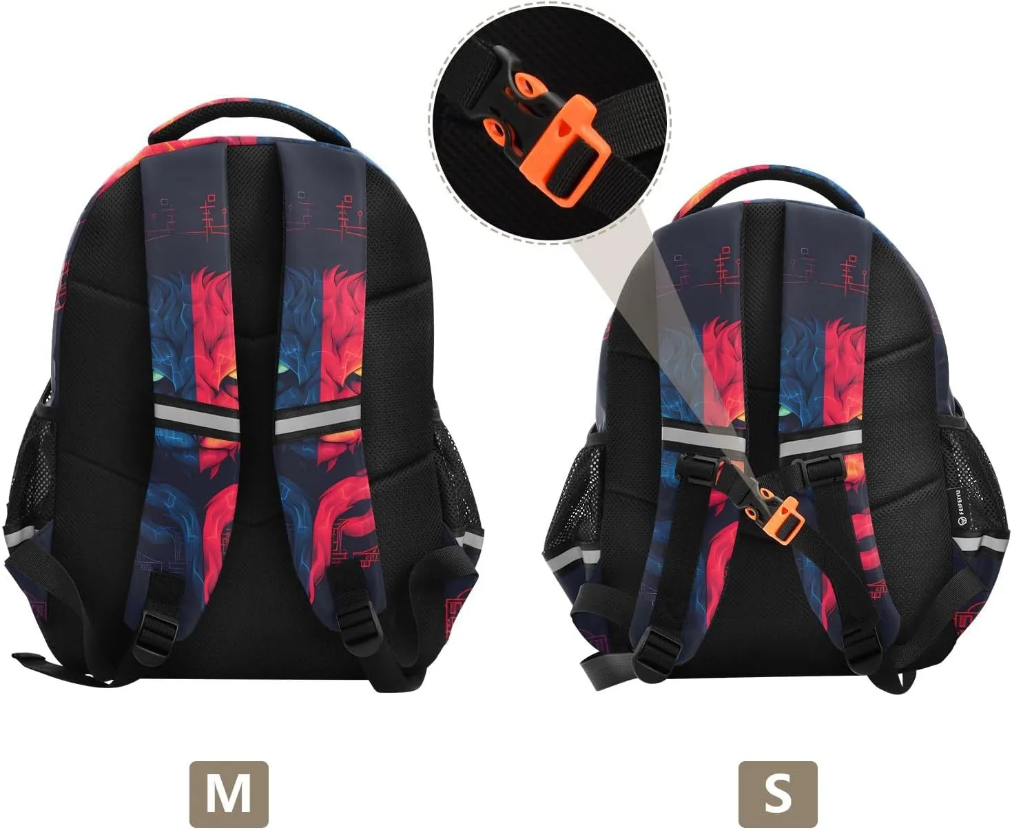 School Backpack for Boys Teen Bookbag Book Bags Cat Hostility Casual Daypack Travel High Middle School Student