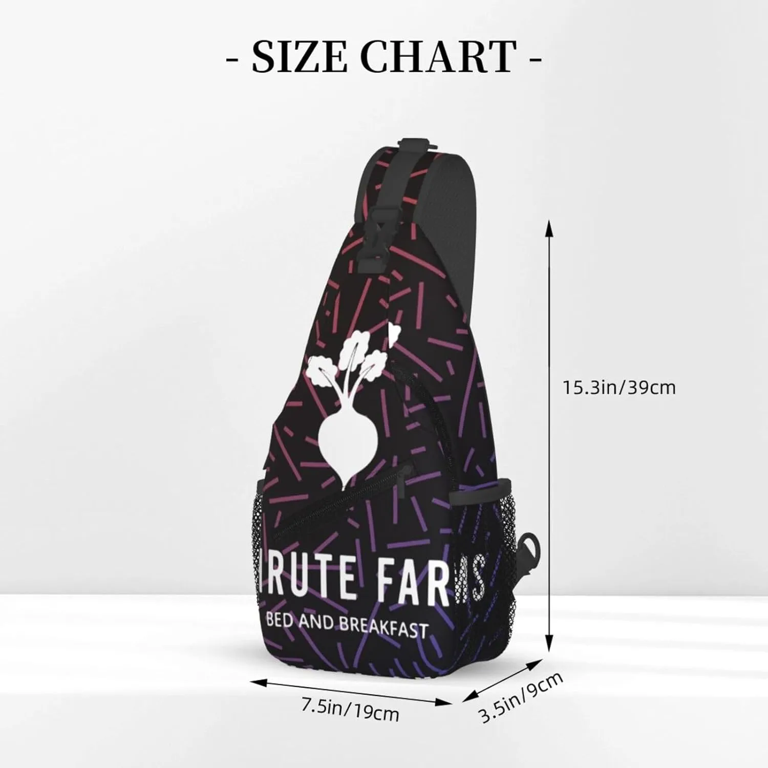 Schrute Farms Beets Bed And Breakfast Small Crossbody Backpack Sling Bag For Men Women Mini One Shoulder Chest Bags Gym Sport Travel Hiking Daypack