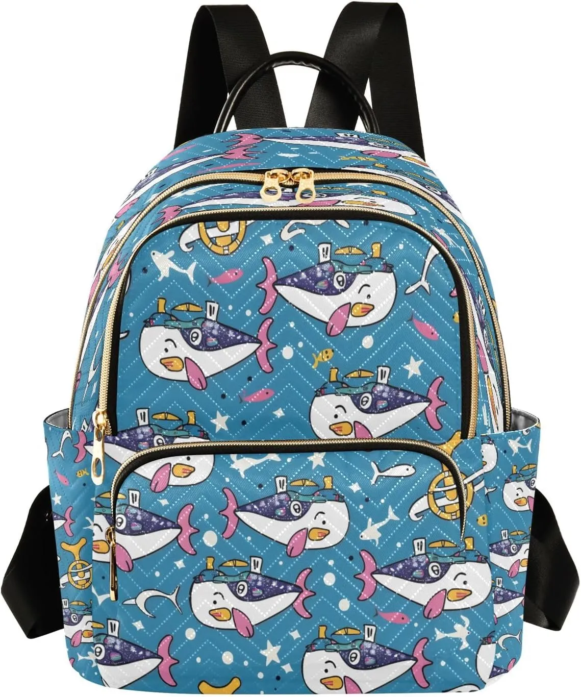 senya Cute Sailor Fish Women Backpack Purse Travel Daypack Shoulder Bag
