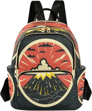 senya Volcanic Eruptions Women Backpack Purse Travel Daypack Shoulder Bag