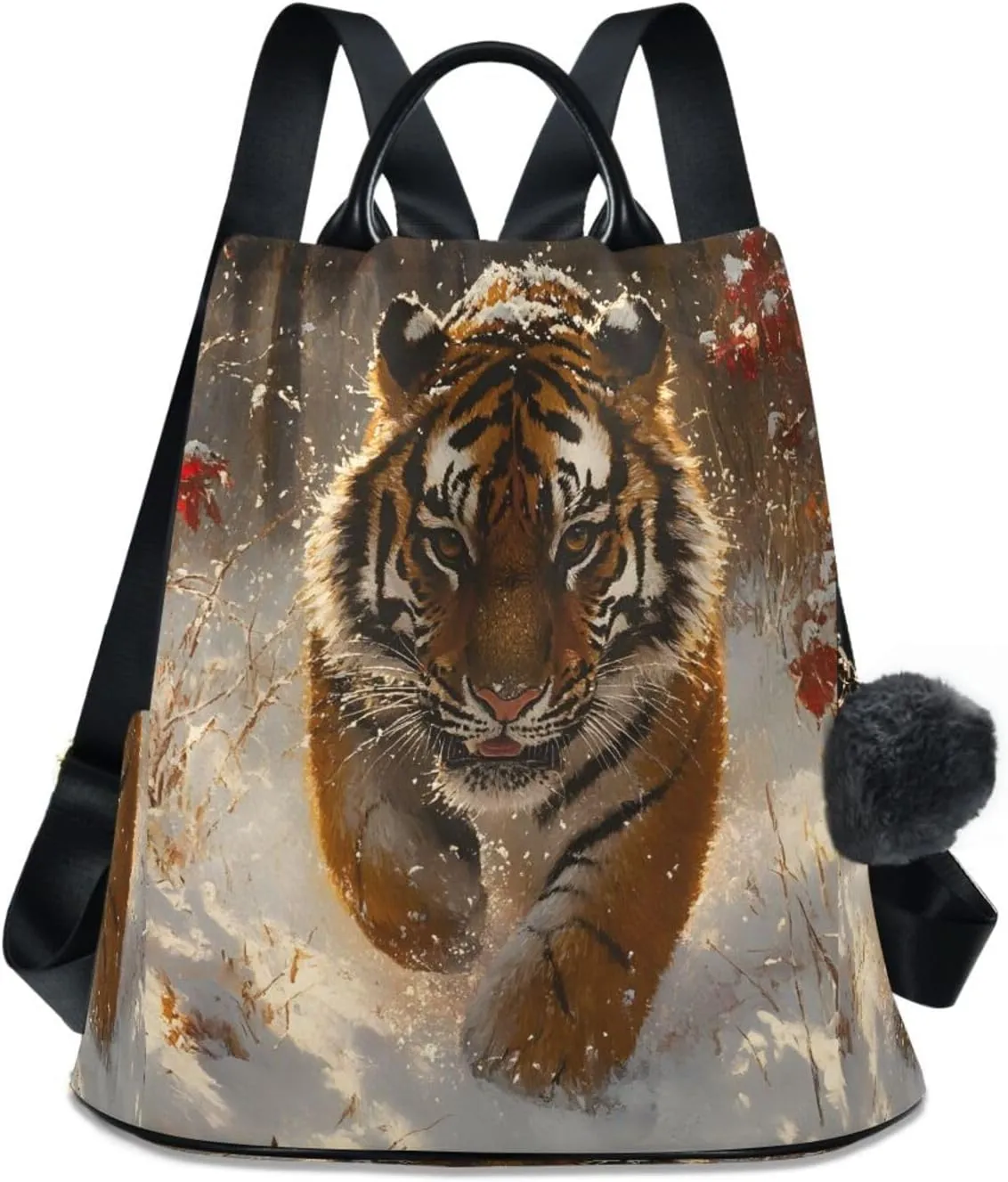 senya Women's Fashion Backpack Purses Handbags Angry Tiger Shoulder Bag Travel bag