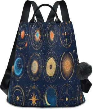 senya Women's Fashion Backpack Purses Handbags Dark Mysterious Galaxy Shoulder Bag Travel bag