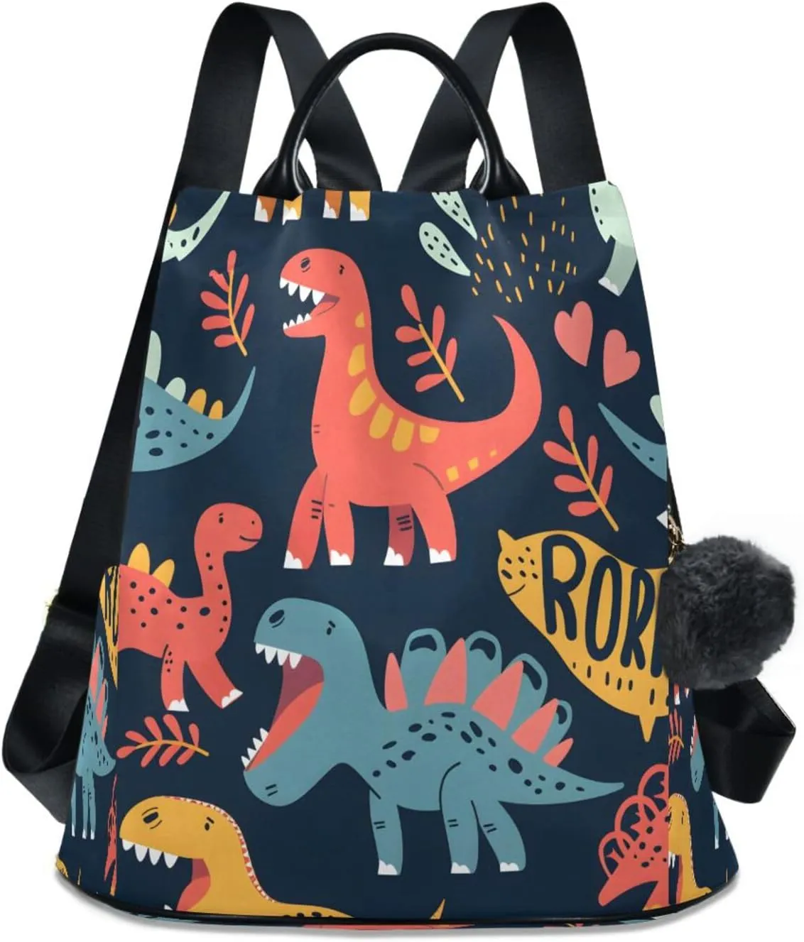 senya Women's Fashion Backpack Purses Handbags Dinosaur and Grass Shoulder Bag Travel bag