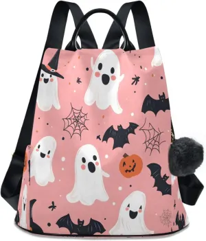 senya Women's Fashion Backpack Purses Handbags Ghost Bat Pumpkins Shoulder Bag Travel bag
