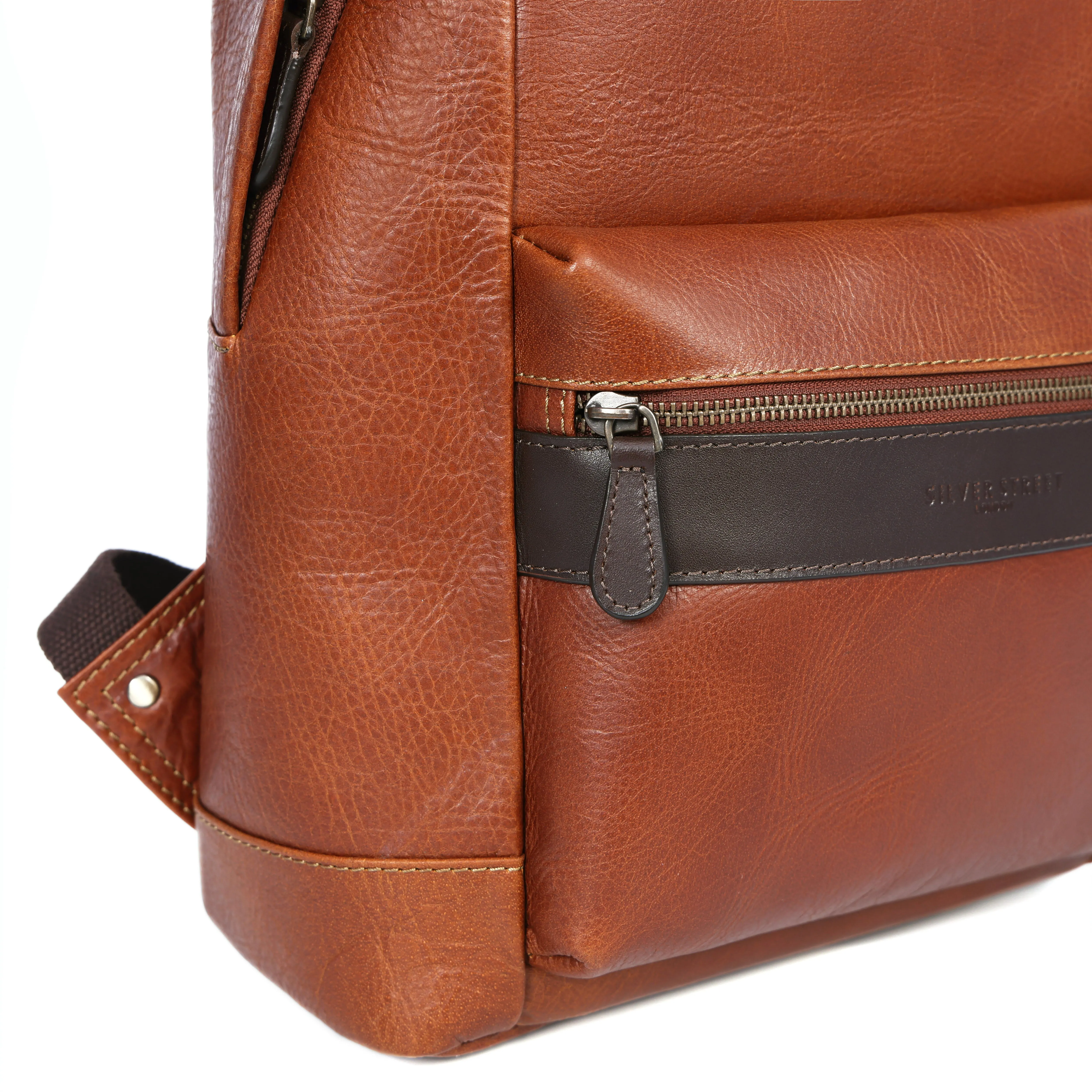 Sergio Leather Backpacks - Tan