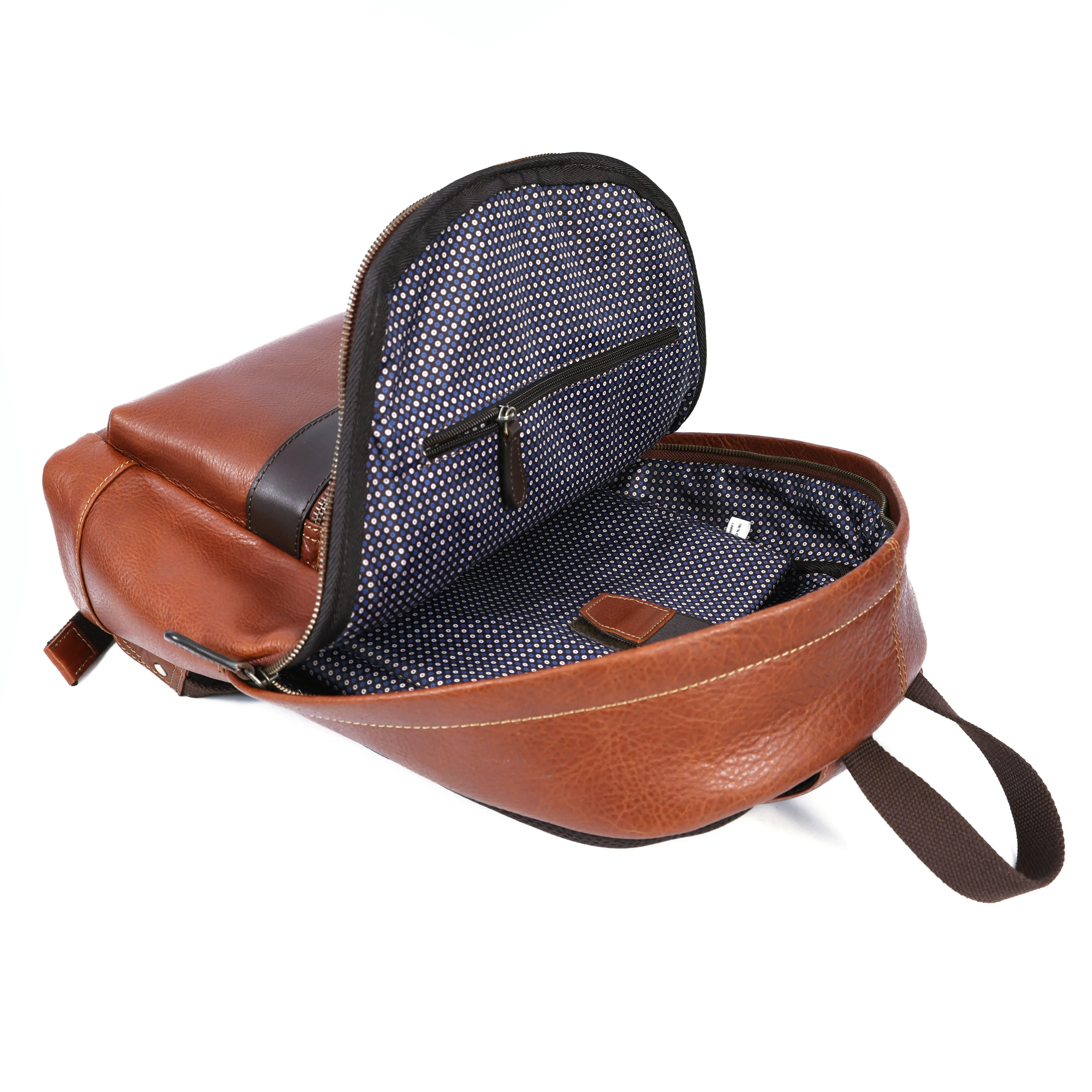 Sergio Leather Backpacks - Tan