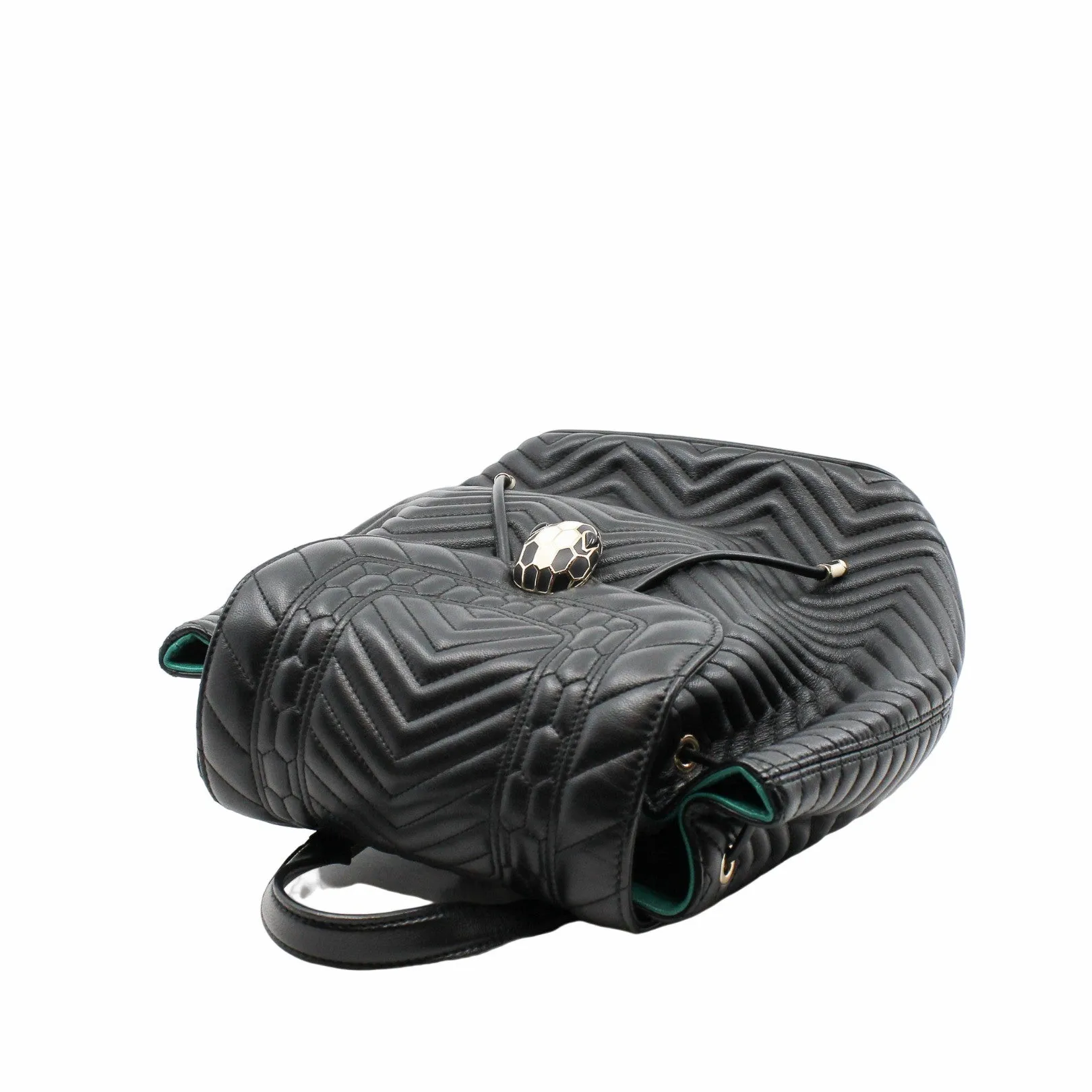 SERPENTI LEATHER BACKPACK small black