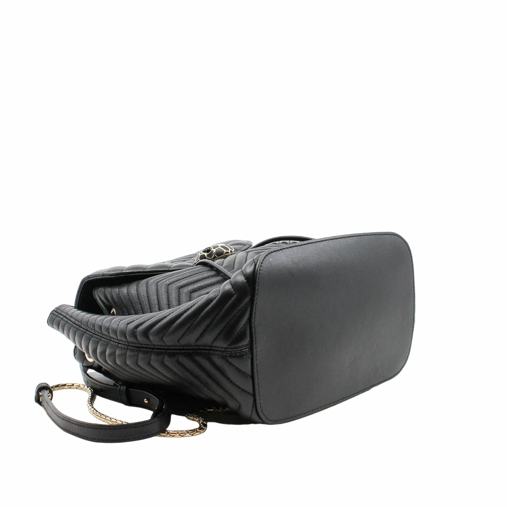 SERPENTI LEATHER BACKPACK small black