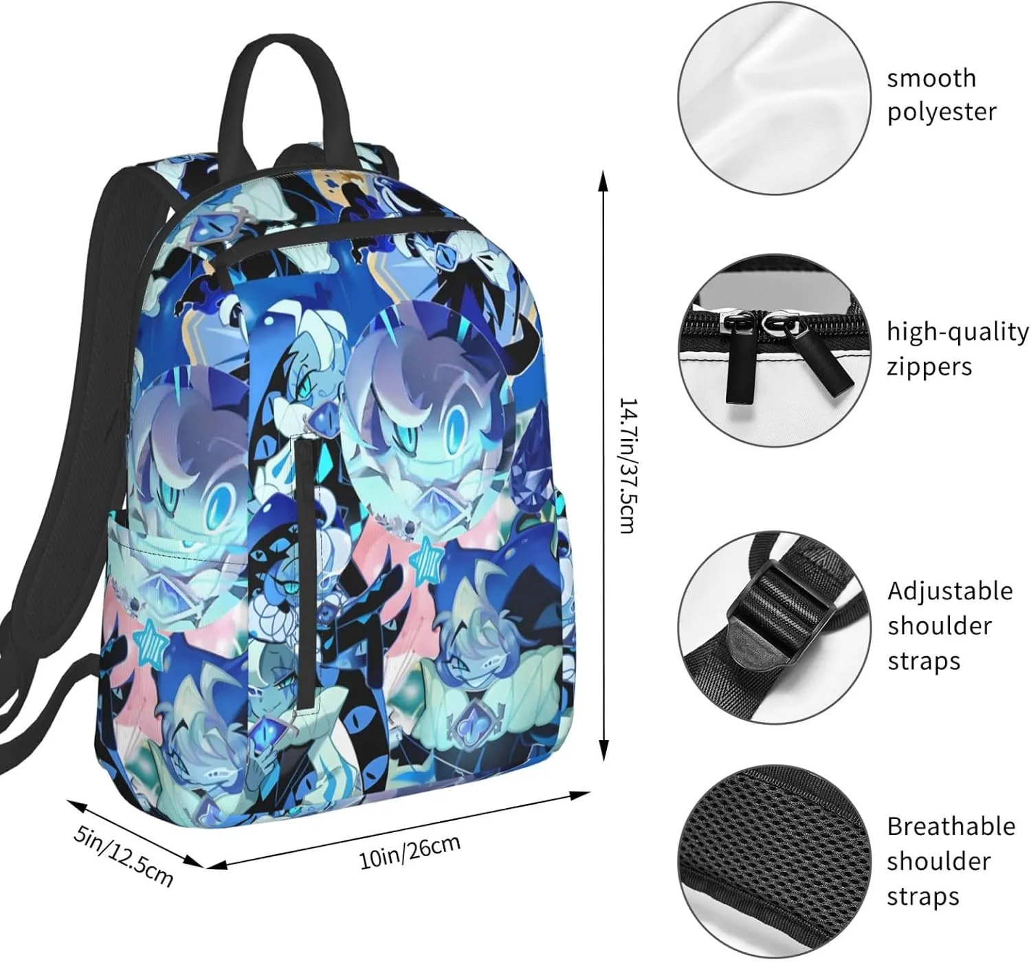 Shadow Milk Cookie Fashionable Casual Backpacks, Travel Bags For Boys And Girls(17ï¼‰
