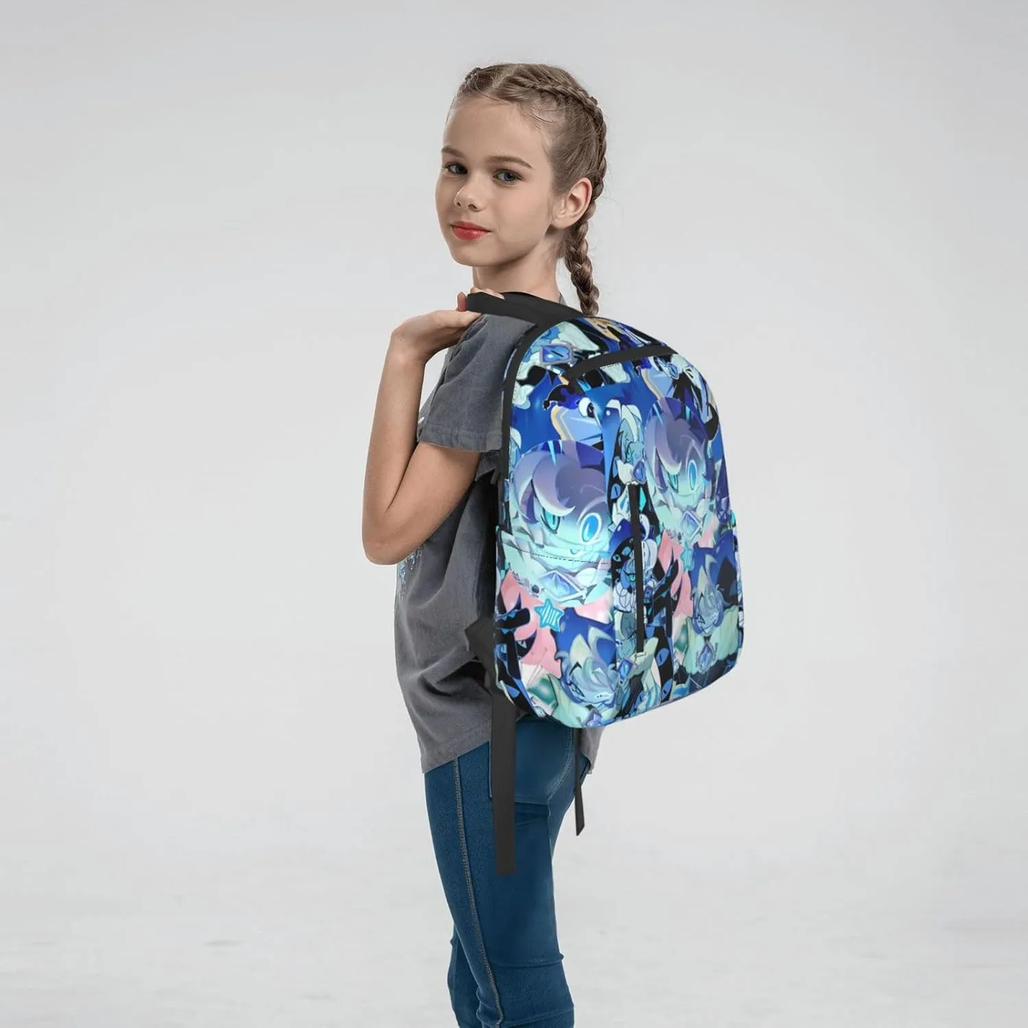Shadow Milk Cookie Fashionable Casual Backpacks, Travel Bags For Boys And Girls(17ï¼‰