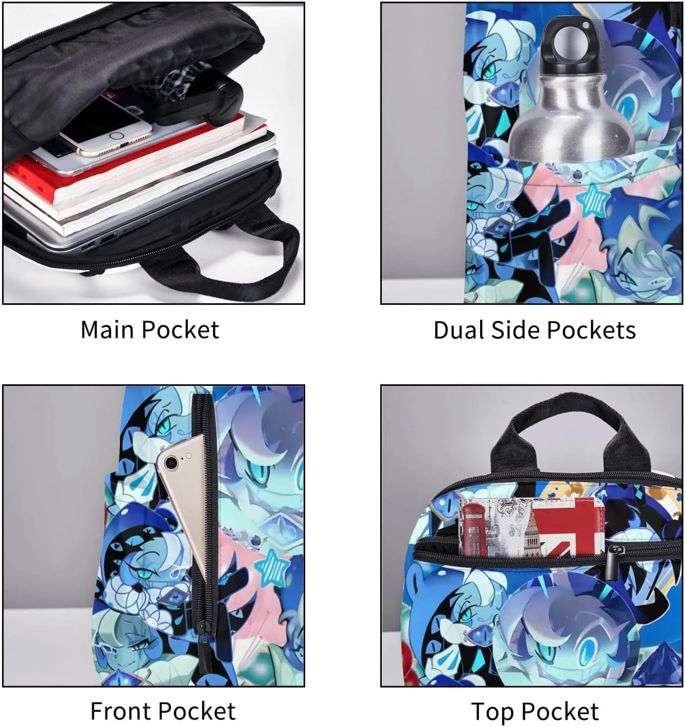 Shadow Milk Cookie Fashionable Casual Backpacks, Travel Bags For Boys And Girls(17ï¼‰