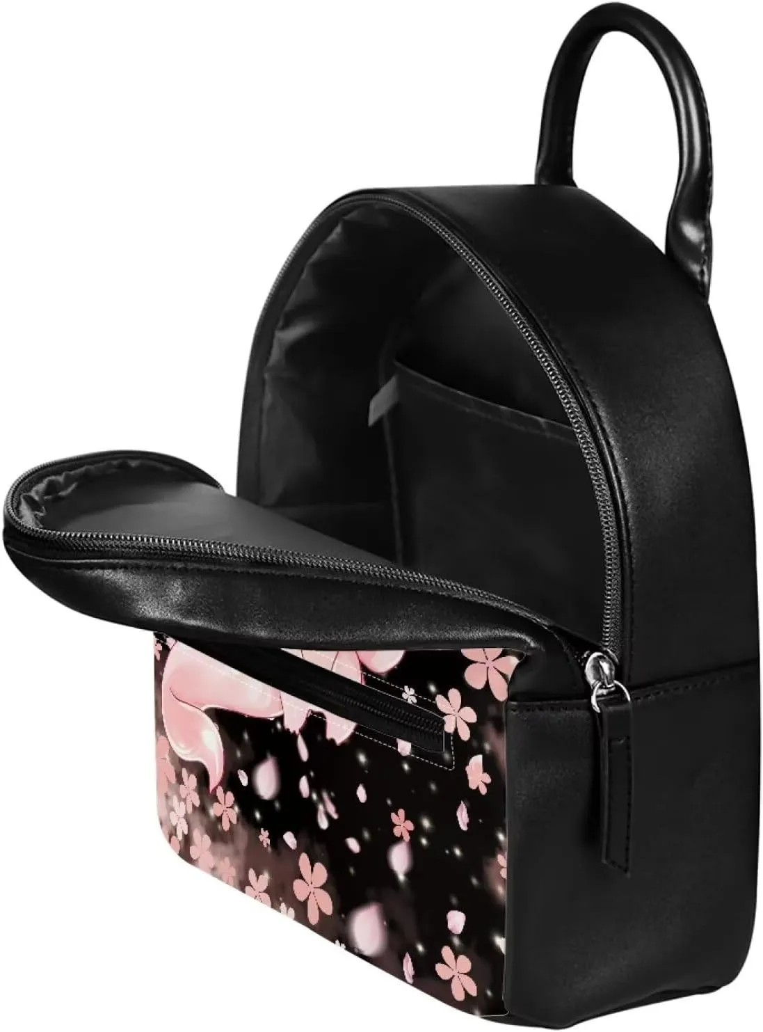 Showudesigns Cute Axolotl Backpacks Cherry Blossom Mini Backpack Purse for Women Teen Girls College School Travel Shoulder Bag Small Backpack Mini Purse Casual Rucksack Cute Back Pack Daypack