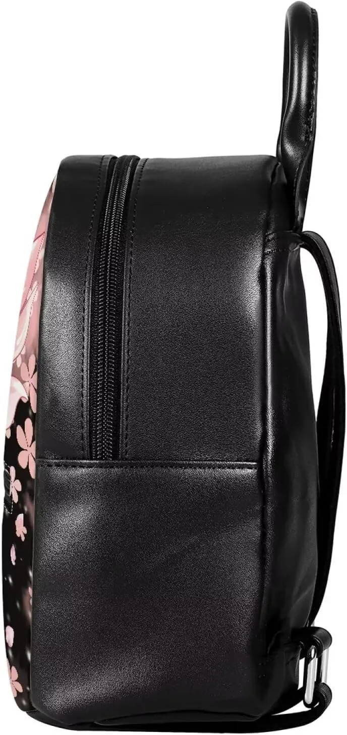 Showudesigns Cute Axolotl Backpacks Cherry Blossom Mini Backpack Purse for Women Teen Girls College School Travel Shoulder Bag Small Backpack Mini Purse Casual Rucksack Cute Back Pack Daypack