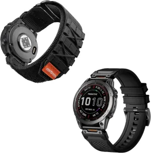 Silicone Band   Tactical Rugged Nylon Band Compatible with Garmin Fenix 6 Band