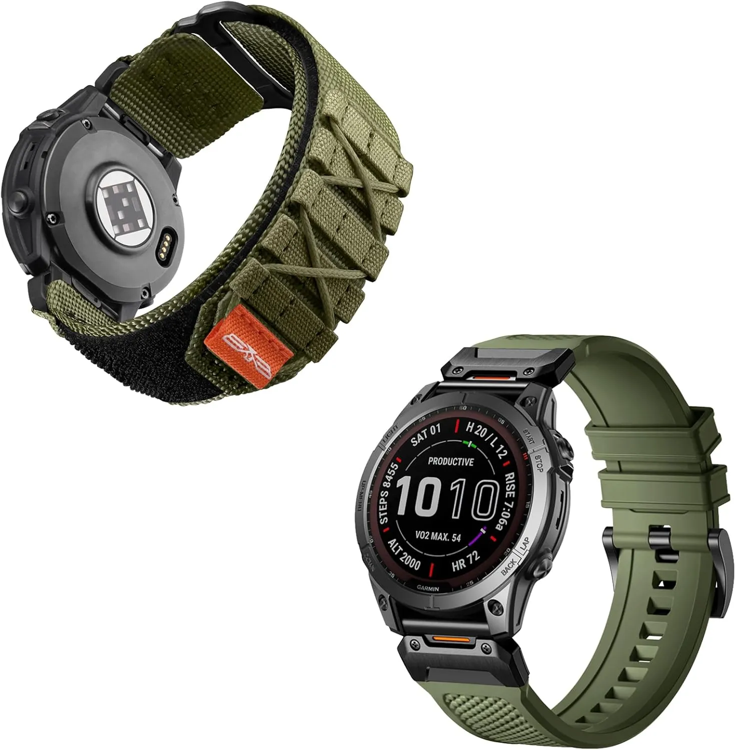 Silicone Band   Tactical Rugged Nylon Band Compatible with Garmin Fenix 6 Band