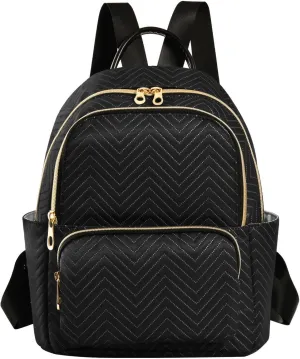 Sinestour Black Backpack Purse Lightweight Shoulder Bag Fashion Travel Backpack Handbags for Women Ladies Work Teenage
