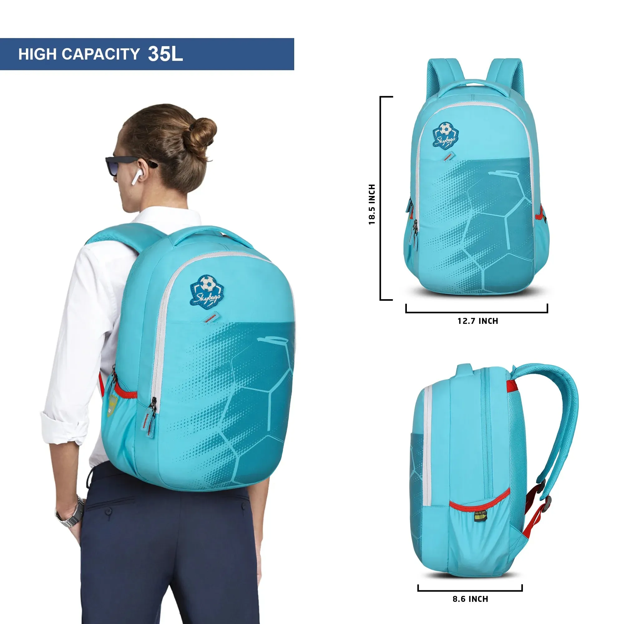 Skybags Kick  02 laptop Backpack Teal