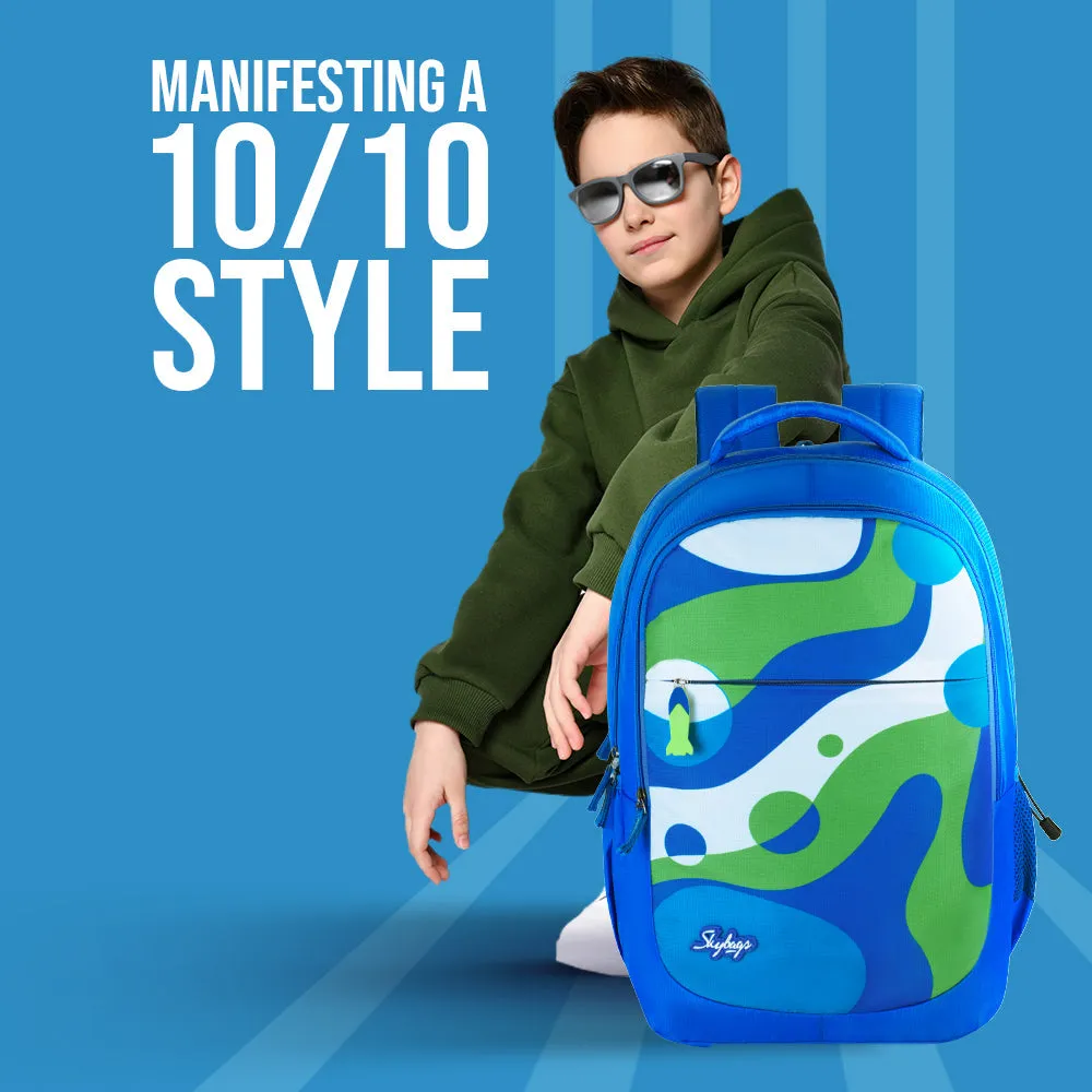 Skybags Squad 04  School Backpack Space Blue